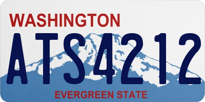 WA license plate ATS4212