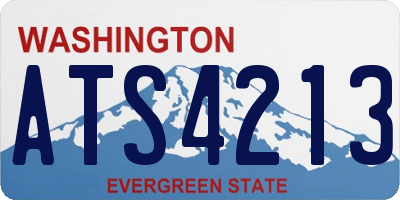 WA license plate ATS4213