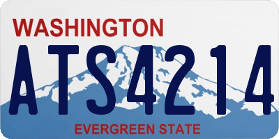WA license plate ATS4214