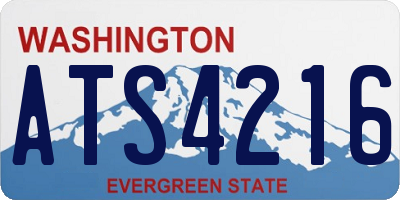 WA license plate ATS4216
