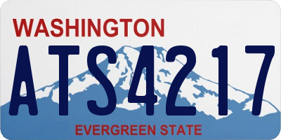 WA license plate ATS4217