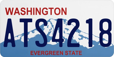 WA license plate ATS4218