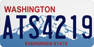 WA license plate ATS4219