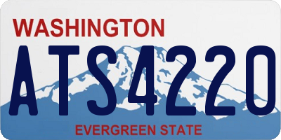 WA license plate ATS4220