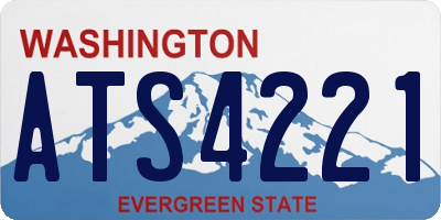 WA license plate ATS4221