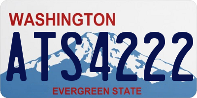 WA license plate ATS4222