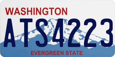 WA license plate ATS4223