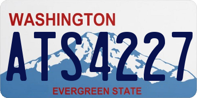 WA license plate ATS4227