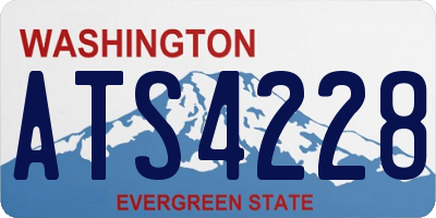 WA license plate ATS4228