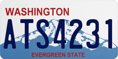 WA license plate ATS4231