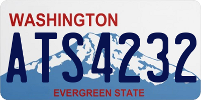 WA license plate ATS4232