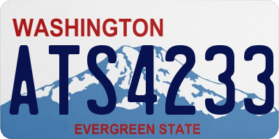 WA license plate ATS4233