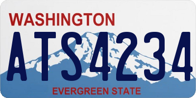 WA license plate ATS4234