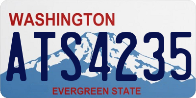 WA license plate ATS4235