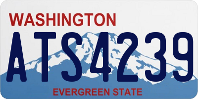 WA license plate ATS4239