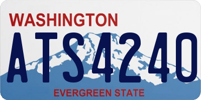 WA license plate ATS4240