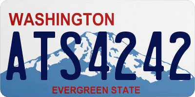WA license plate ATS4242