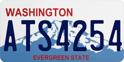 WA license plate ATS4254