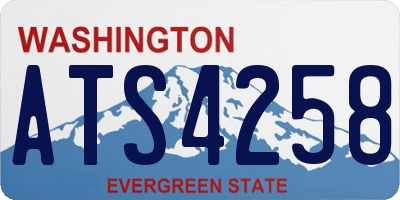 WA license plate ATS4258