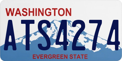WA license plate ATS4274