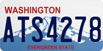 WA license plate ATS4278