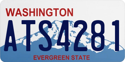 WA license plate ATS4281
