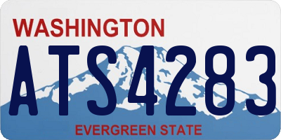 WA license plate ATS4283