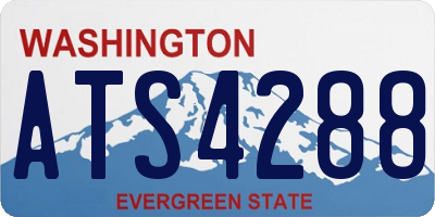 WA license plate ATS4288