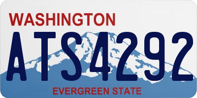 WA license plate ATS4292