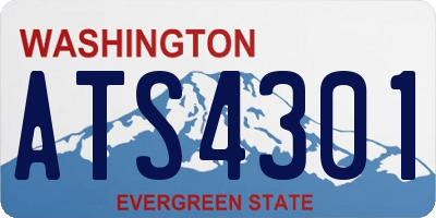 WA license plate ATS4301