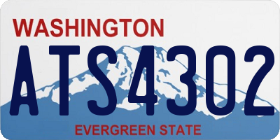 WA license plate ATS4302