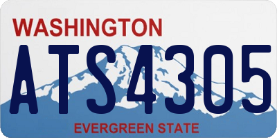 WA license plate ATS4305