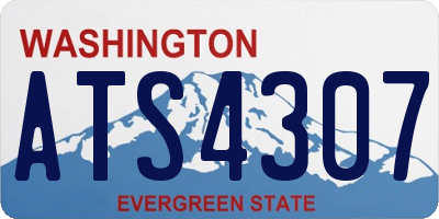 WA license plate ATS4307