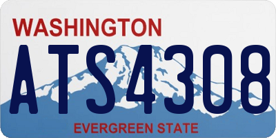 WA license plate ATS4308