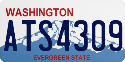 WA license plate ATS4309