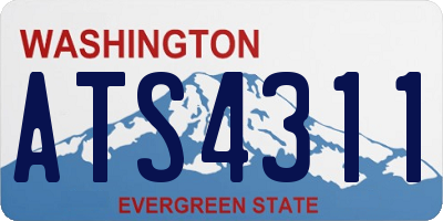 WA license plate ATS4311