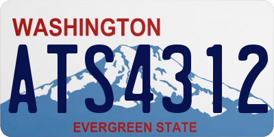 WA license plate ATS4312