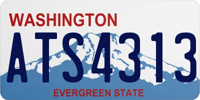 WA license plate ATS4313