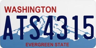 WA license plate ATS4315