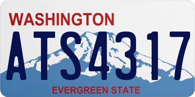 WA license plate ATS4317
