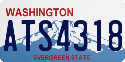 WA license plate ATS4318