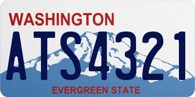 WA license plate ATS4321