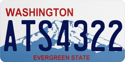 WA license plate ATS4322