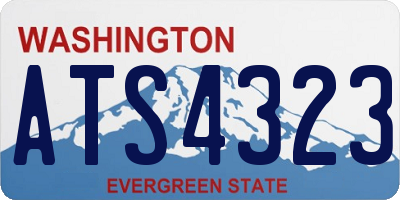 WA license plate ATS4323