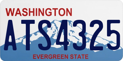 WA license plate ATS4325