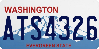WA license plate ATS4326