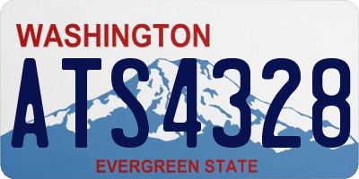WA license plate ATS4328