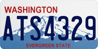 WA license plate ATS4329