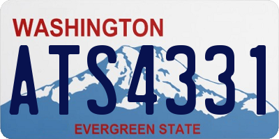 WA license plate ATS4331