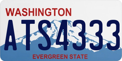 WA license plate ATS4333